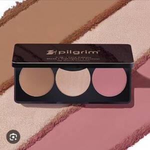 pilgrim rose touch 3 in 1 face palette blush|highlighter|contour the spanish collocation 12g