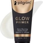 pilgrim glow primer pore blurring matte finish vitamin c infused 30ml