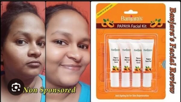 banjaras papaya facial kit anti aging kit for skin rejuvenation 60g