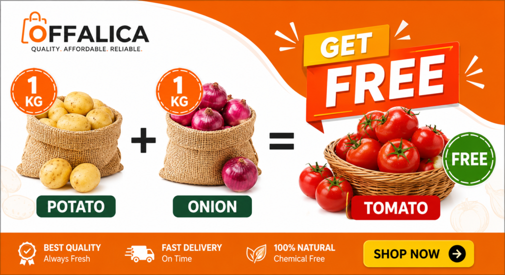 Buy Potato + Onion, Get Tomato FREE!
