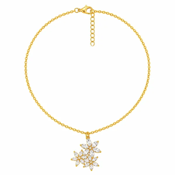 FloralClusterGoldNecklace